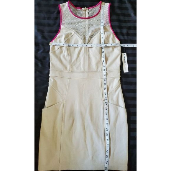 NWT Express Fashion Star Exclusive Fishnet Sleeveless Sheath Pencil Dress SZ 10 - Picture 6 of 8